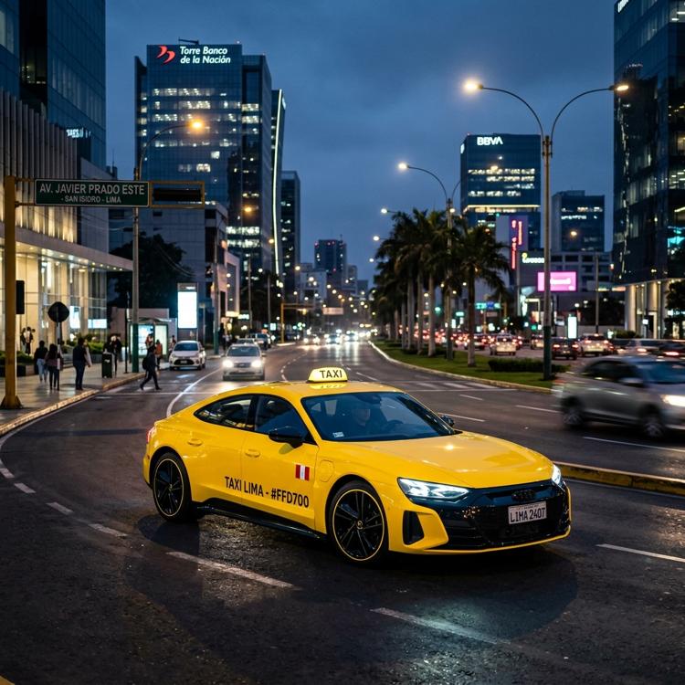 Vehículo Taxi Amarillo Lima